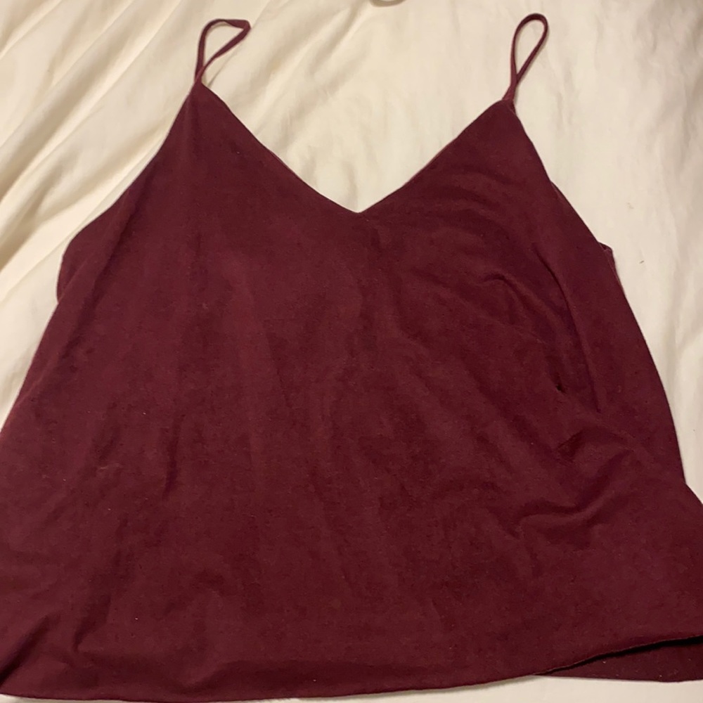 f21 cranberry colored top